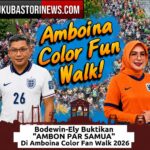 Bodewin-Ely Buktikan Ambon Par Samua, Ribuan Warga Meriahkan Amboina Color Fun Walk 2026