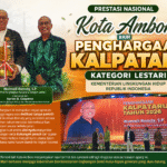 Prestasi Nasional, Kota Ambon Kembali Raih Penghargaan Kalpataru Kategori Lestari
