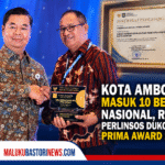 Kota Ambon Masuk 10 Besar Nasional, Raih Perlinsos Dukcapil Prima Award 2026